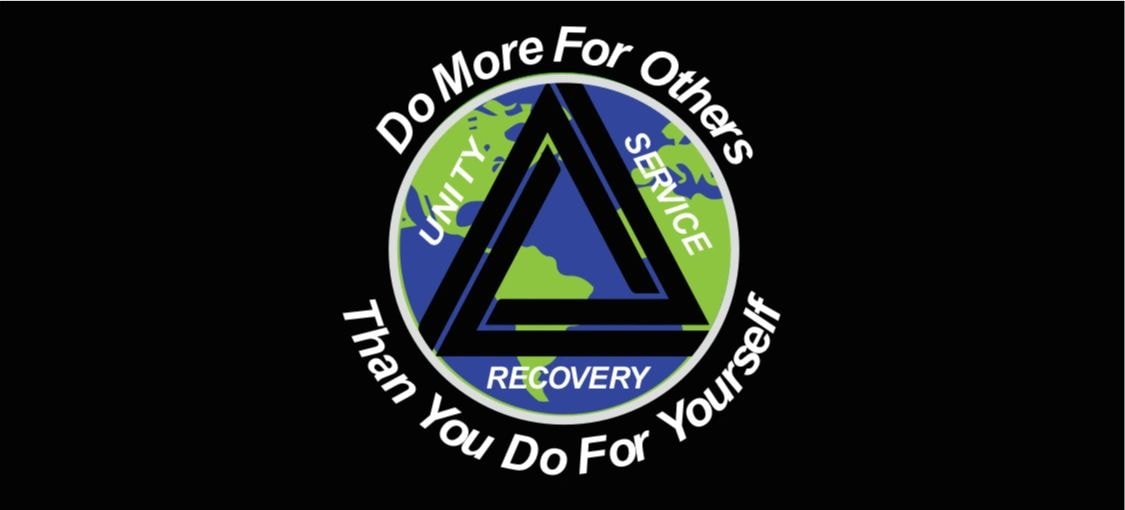 AA Unity Service Recovery circular logo — Do More For Others Than You Do For Yourself